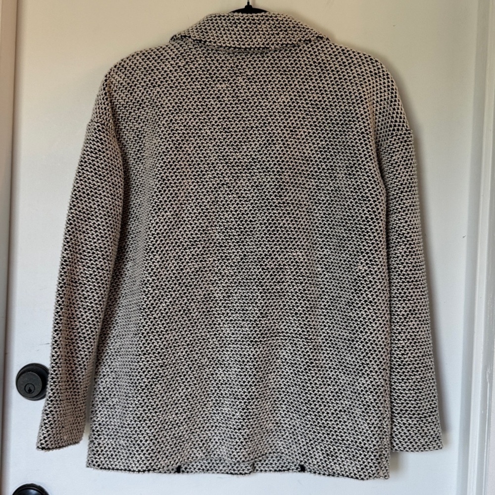 Marine Layer Birdseye Blazer black white contrast small women’s - Picture 5 of 5
